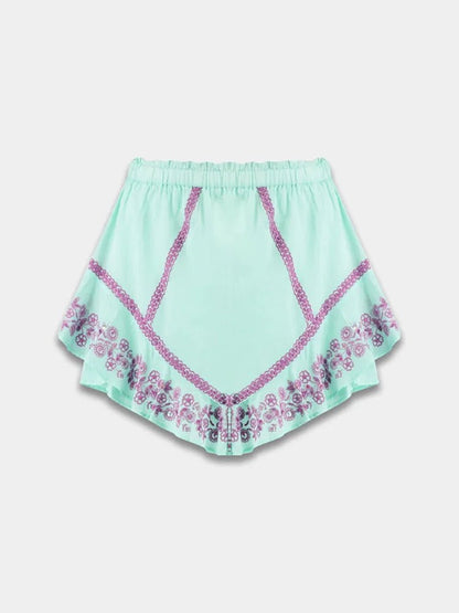 Printed Ruffles Shorts Two Piece Set