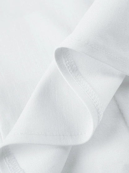White Button Front Pocket Blouse