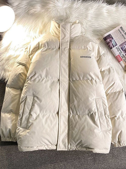 Short Padded Coat With High Neck and Zipper