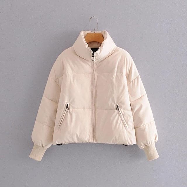 Winter Zipper Pockets Female Warm Coat