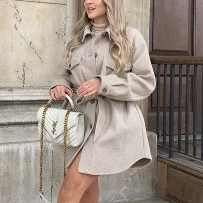 Woolen Camel Soft Long Coats