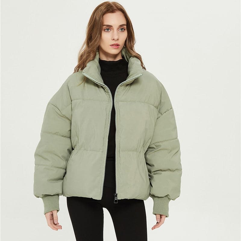 Winter Zipper Pockets Female Warm Coat