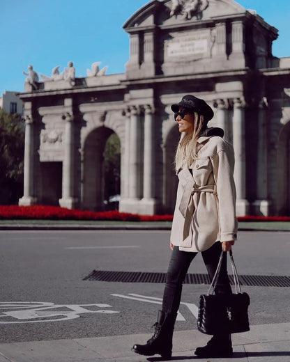 Long Sleeves Belted Warm Thicken Coats