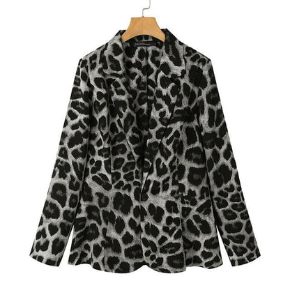 Leopard Lapel Coats
