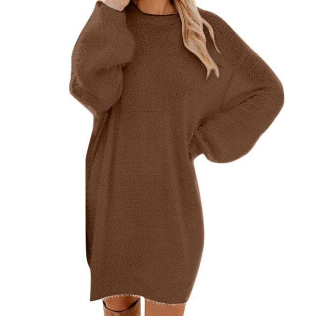 Knit Turtleneck Sweater Dresses
