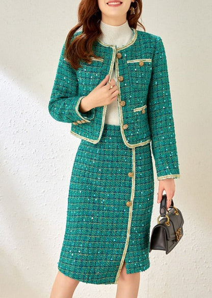 Polly Tweed Sequins Blazer & Skirt