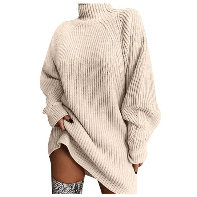 Dressbetty - Long Sleeve Knitted Mini Dresses