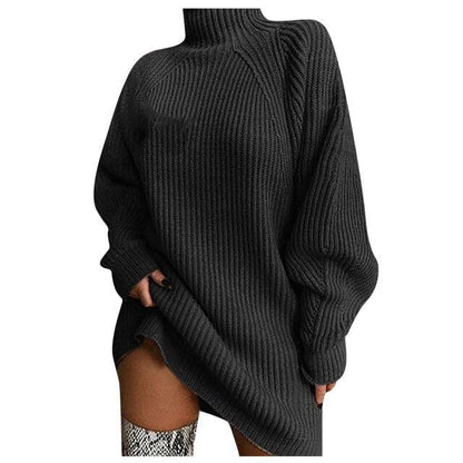 Dressbetty - Long Sleeve Knitted Mini Dresses