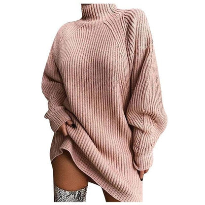 Dressbetty - Long Sleeve Knitted Mini Dresses
