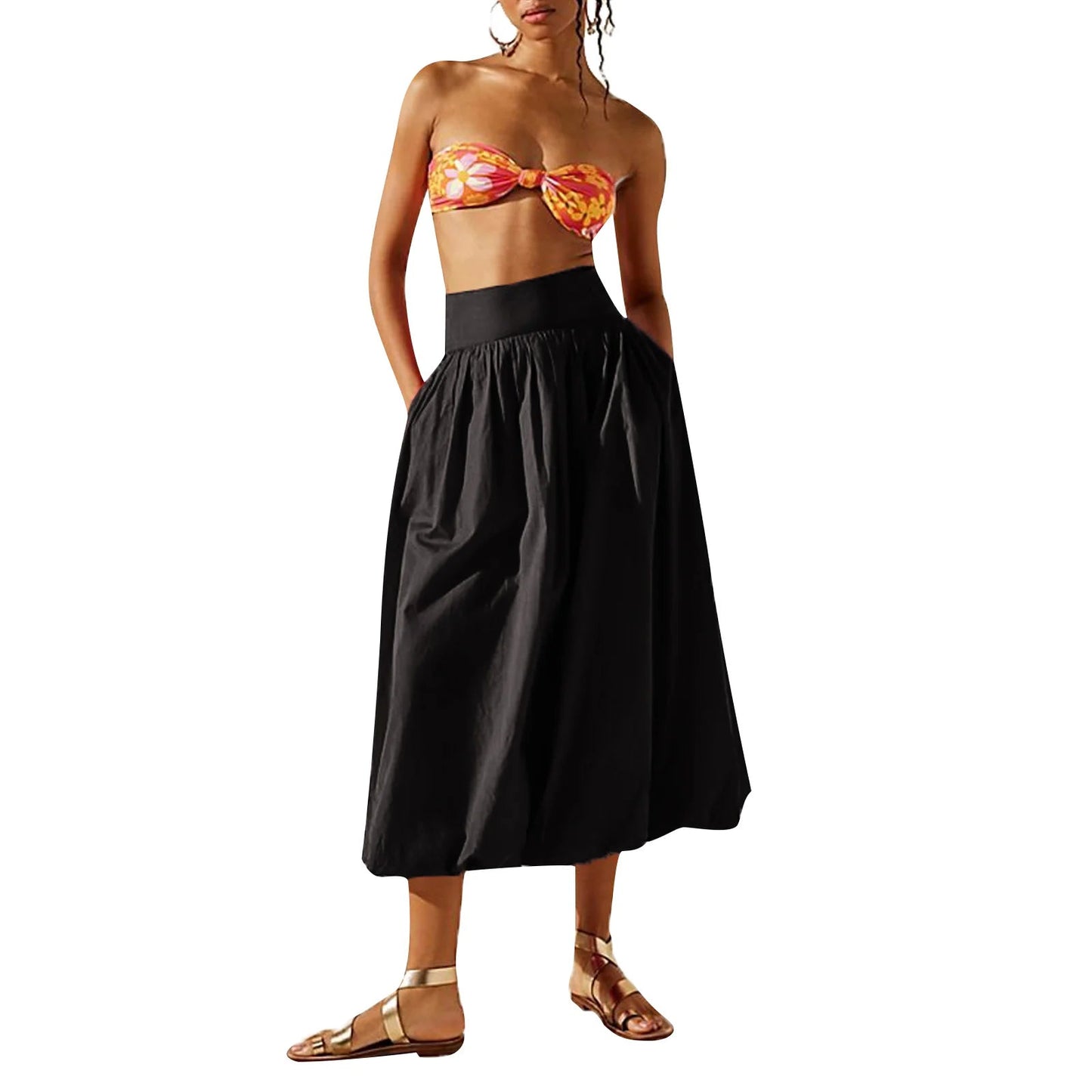 Puffball Summer Midi-skirt