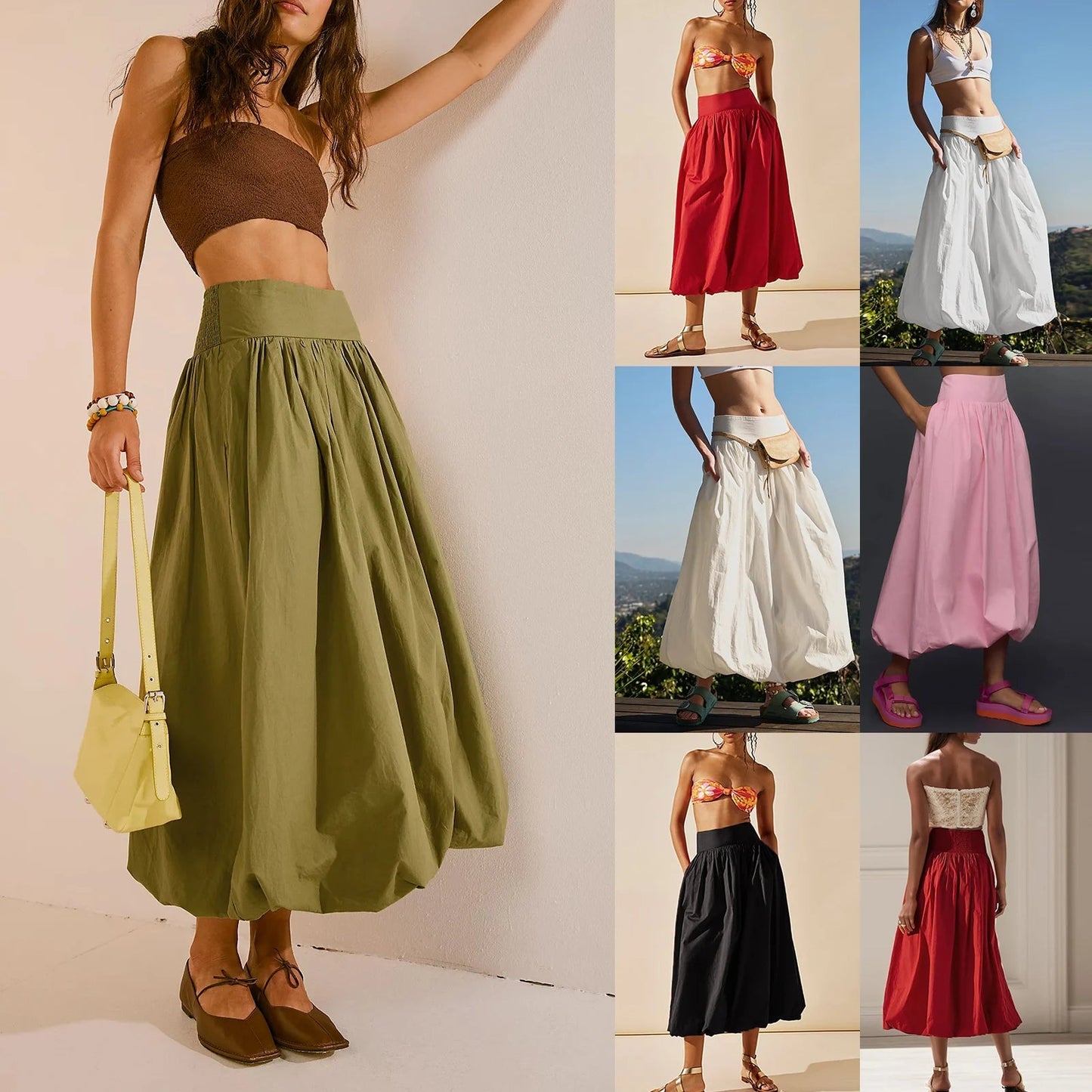 Puffball Summer Midi-skirt