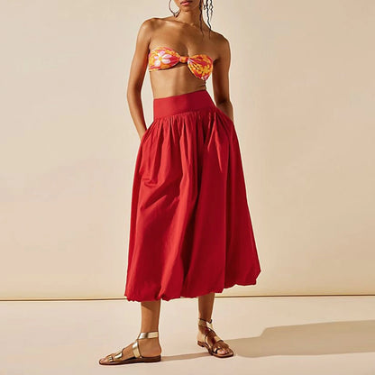 Puffball Summer Midi-skirt