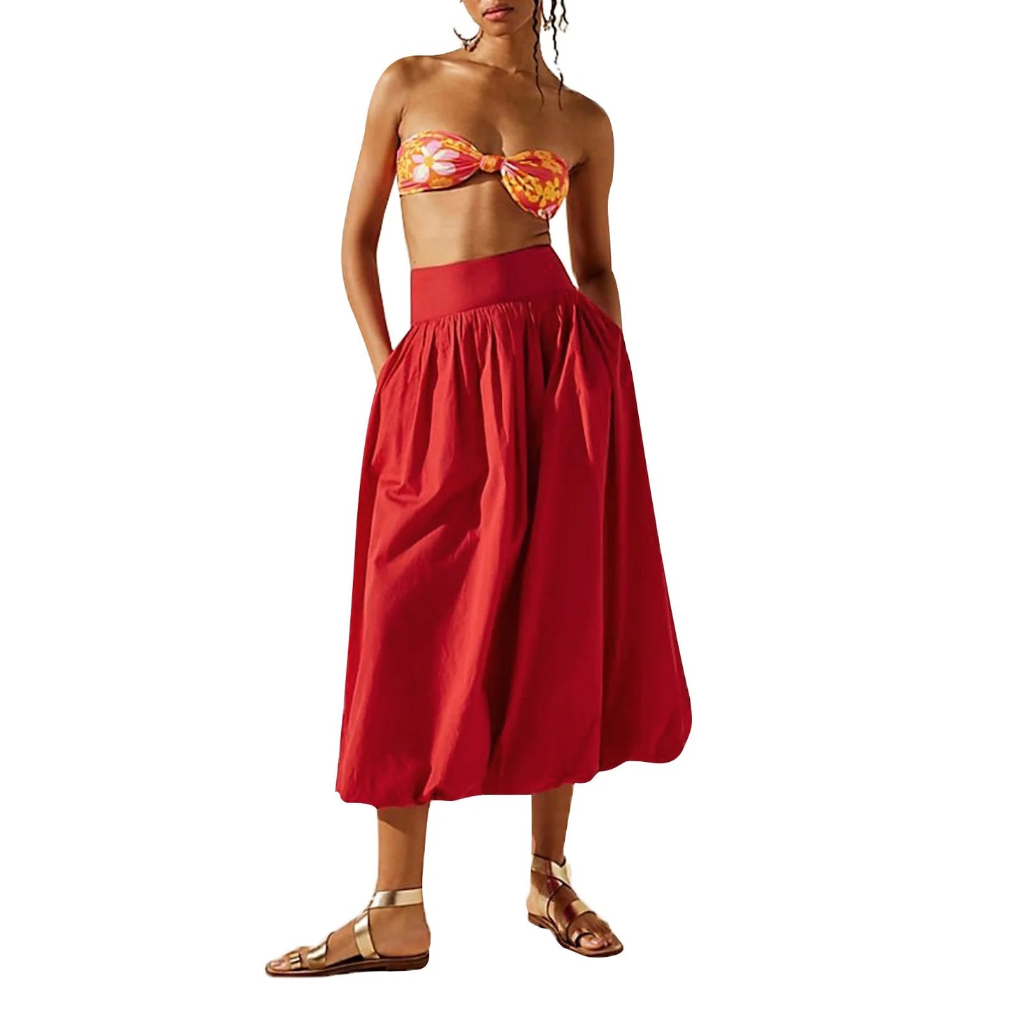 Puffball Summer Midi-skirt