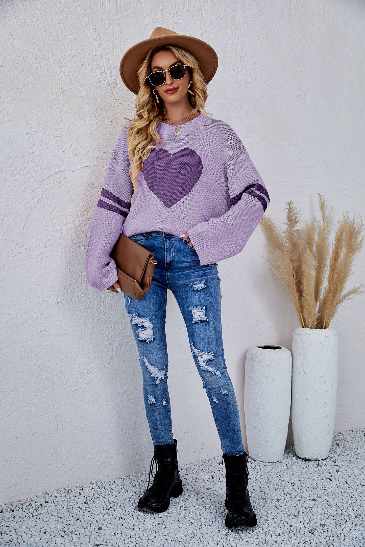 Heart to Heart Pullover Knit Sweater