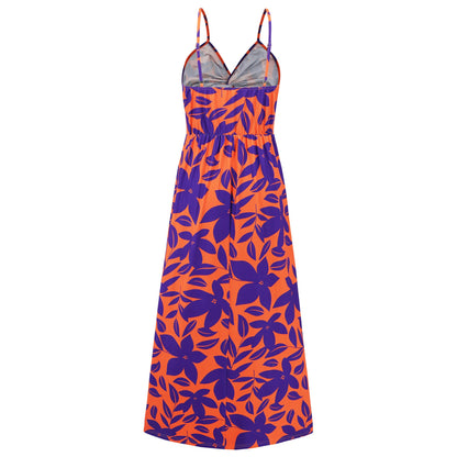 Cynthia V-neck Maxi Dress - Purple