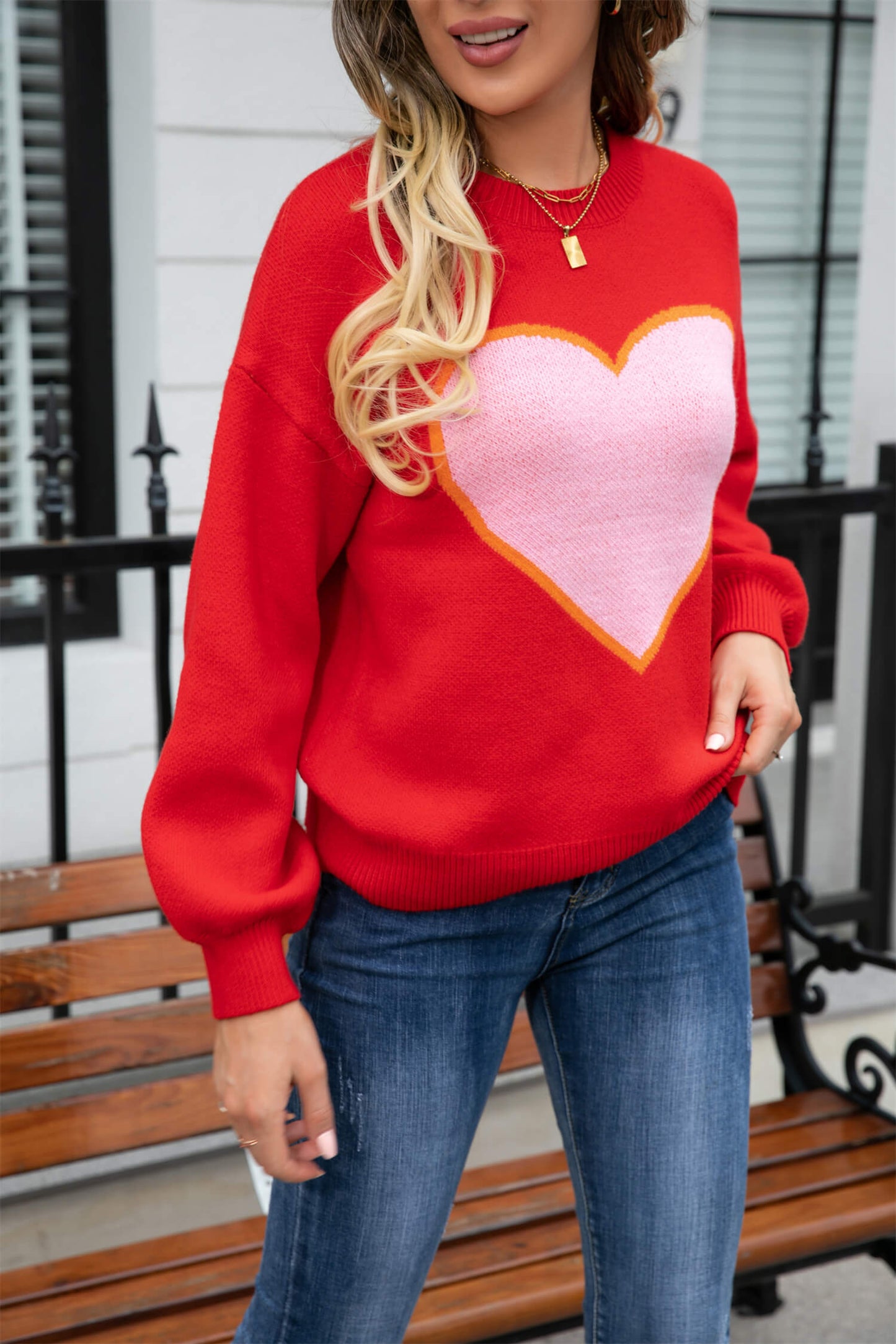 Pump My Heart Knit Sweater - Red