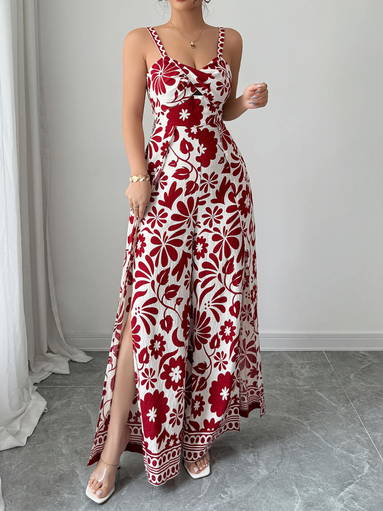 Bliss Escape Jumpsuit - Red
