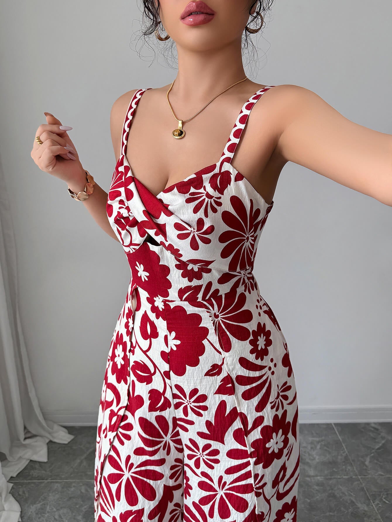 Bliss Escape Jumpsuit - Red