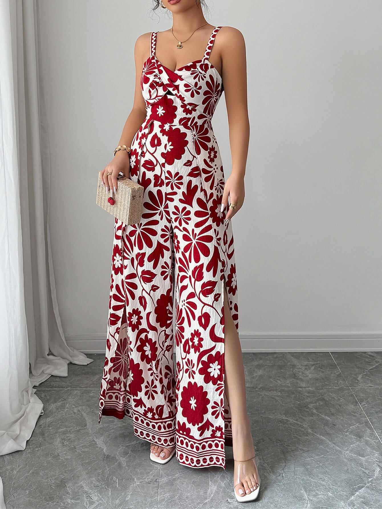 Bliss Escape Jumpsuit - Red