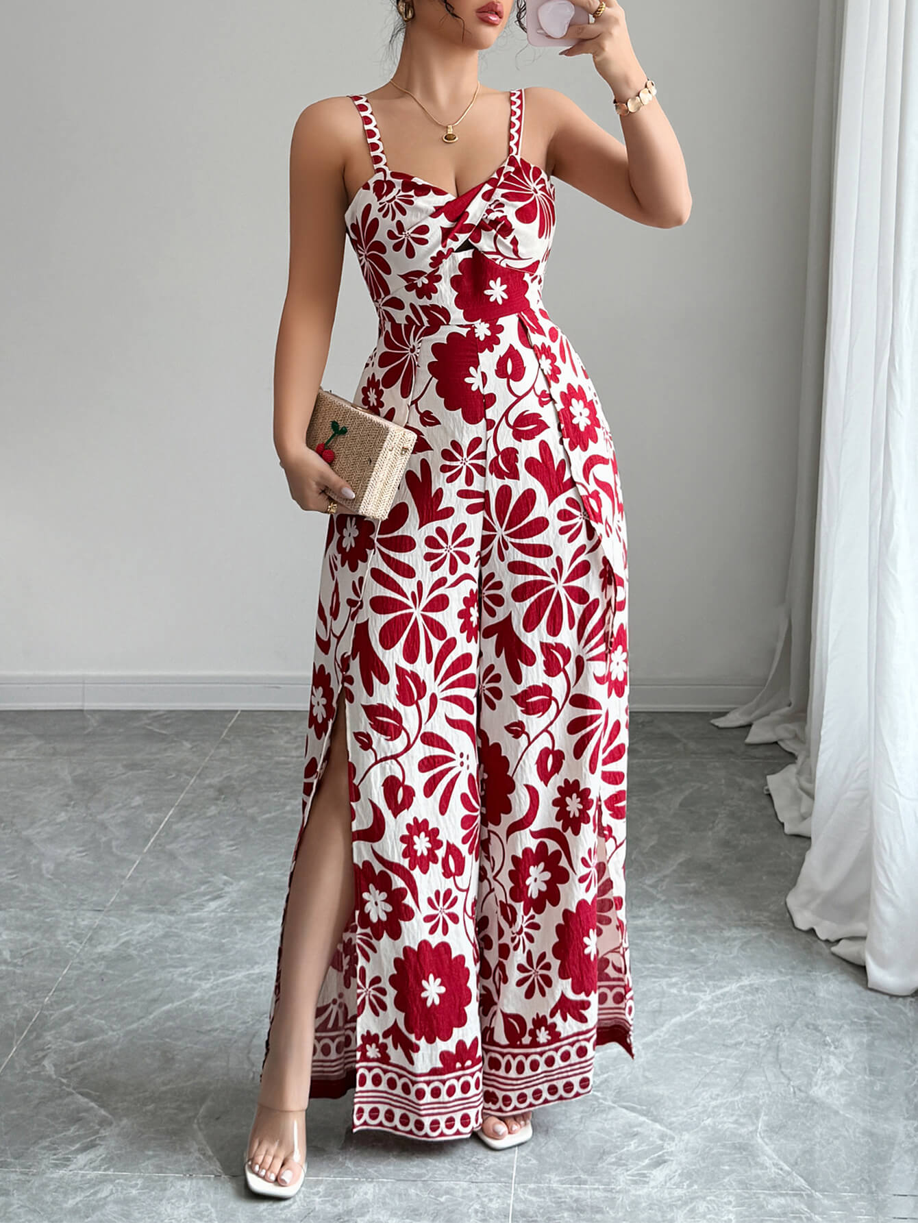 Bliss Escape Jumpsuit - Red