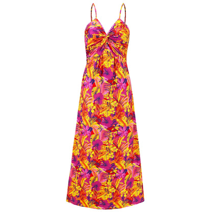 Cynthia V-neck Maxi Dress - Rose