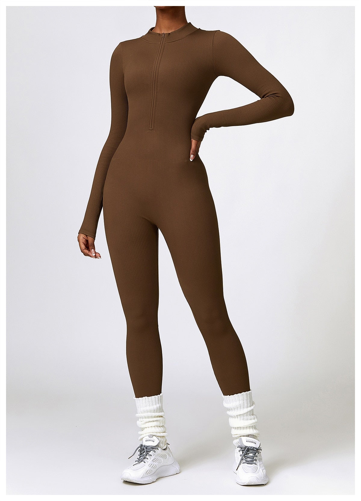 Serena - Zip Up Jumpsuit Long Sleeve