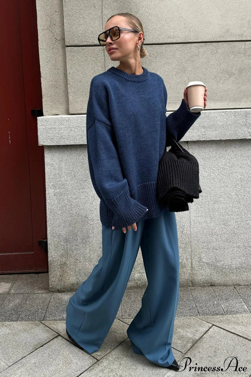 Knit Crew Neck Sweater