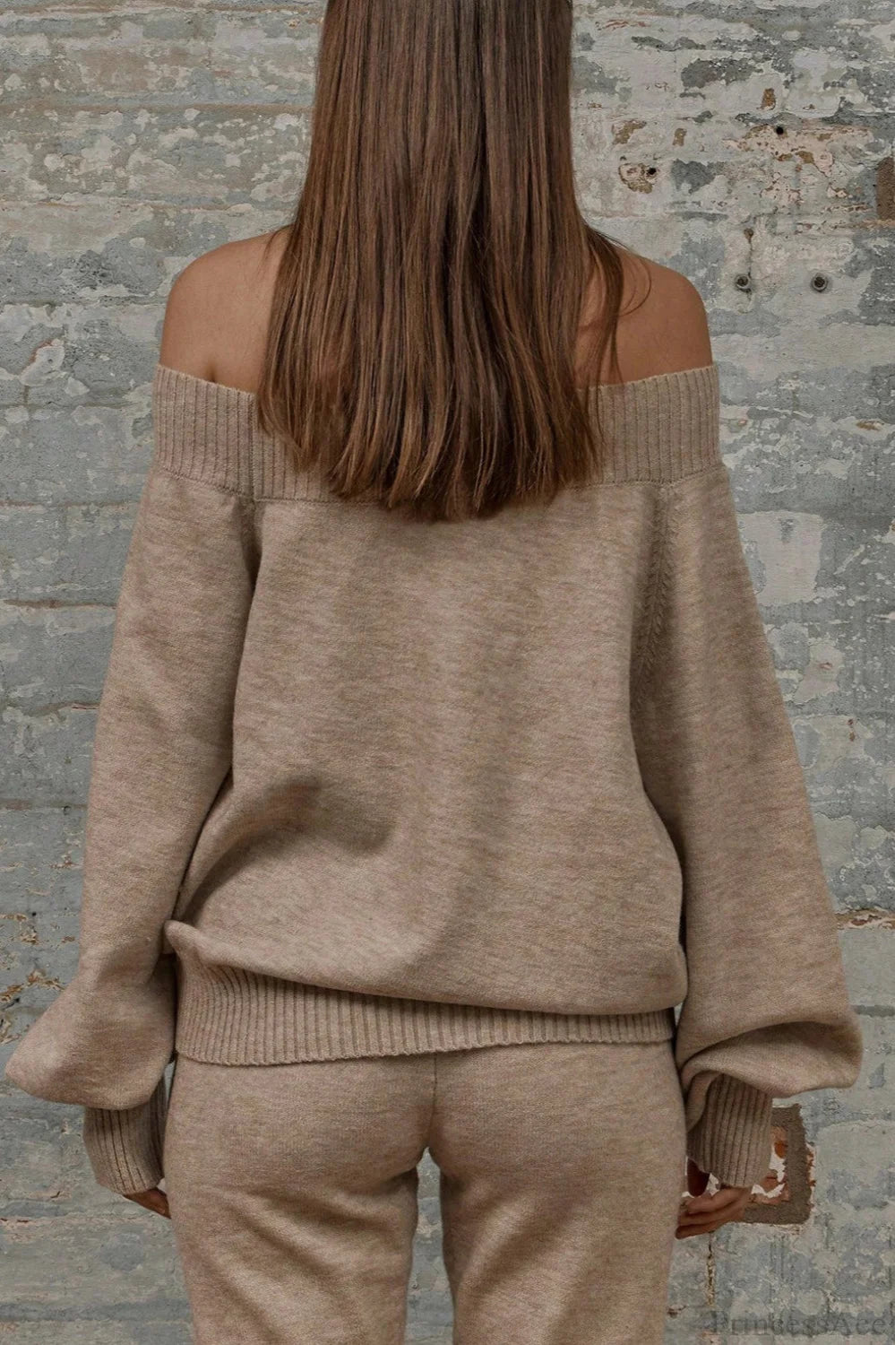 Off Shoulder Loose Sweater