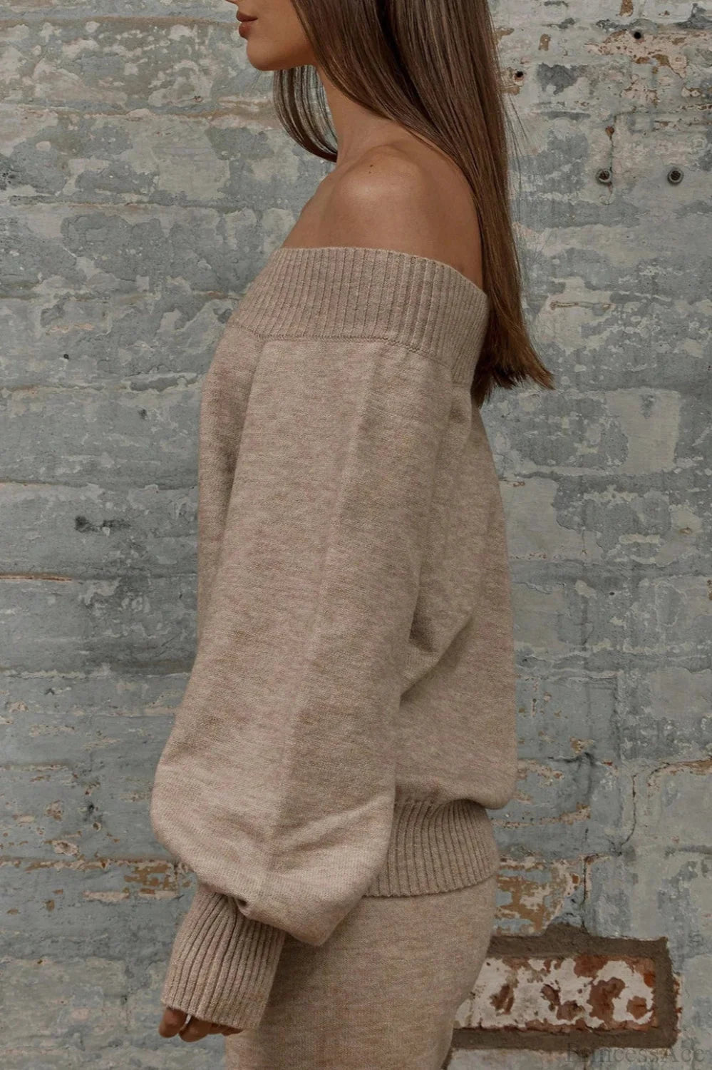 Off Shoulder Loose Sweater