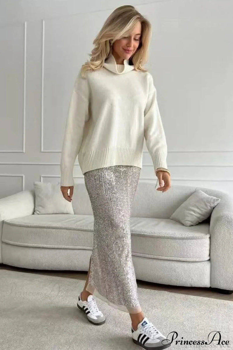 Thick Short Turtleneck Loose Sweater