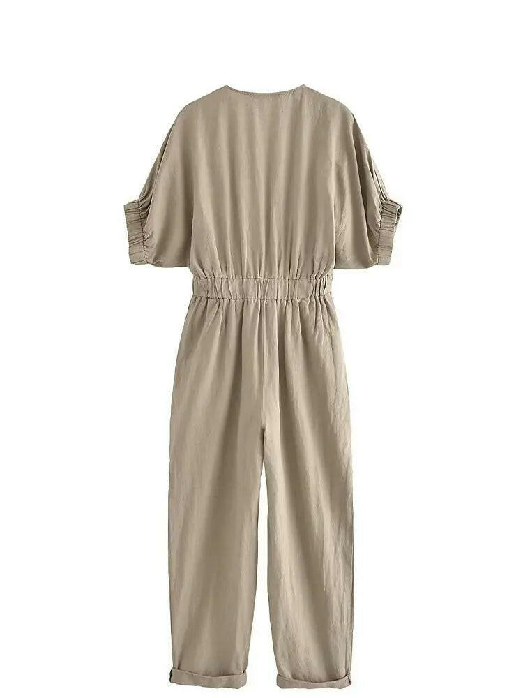 Step Into : Color Slim Long Jumpsuit.