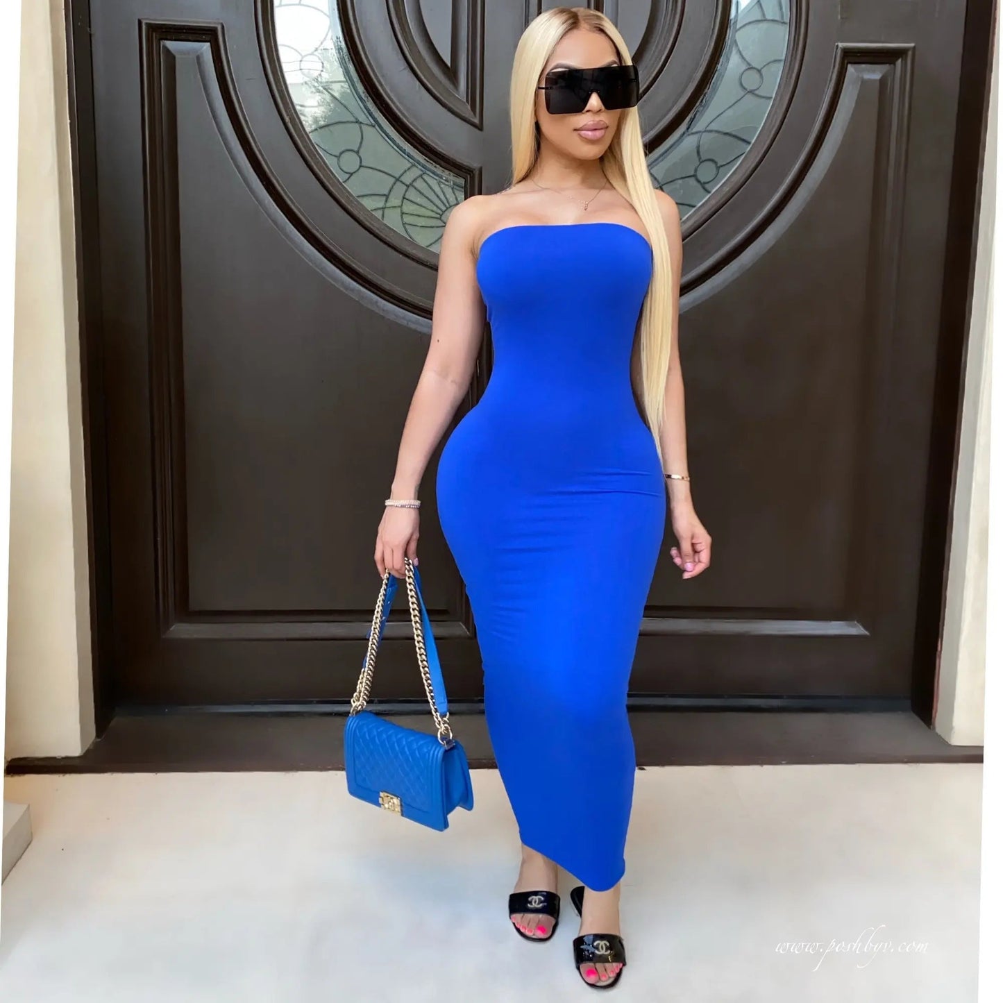 Summer Sleeveless Wrapped Long Beach Midi Dresses