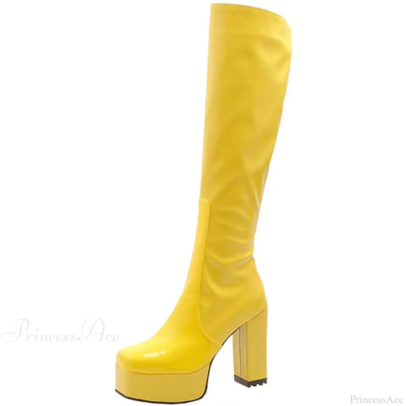 Sweetheart Love Heart Print Dark Block Boot