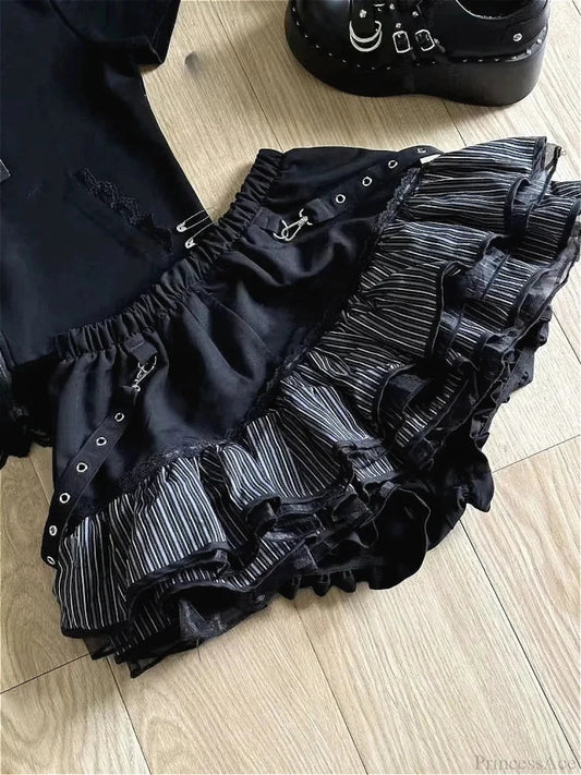 Tall Waist Cake Lace Antique Skirt