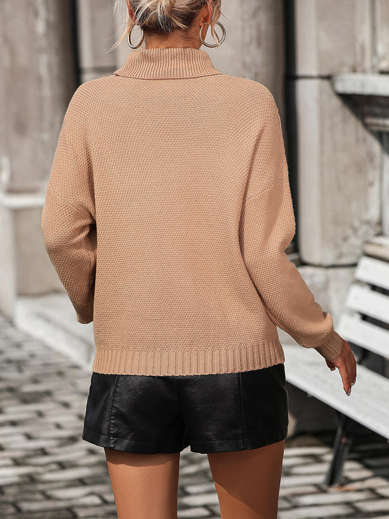 Autumn Breeze Fringe Trim Sweater - Taupe