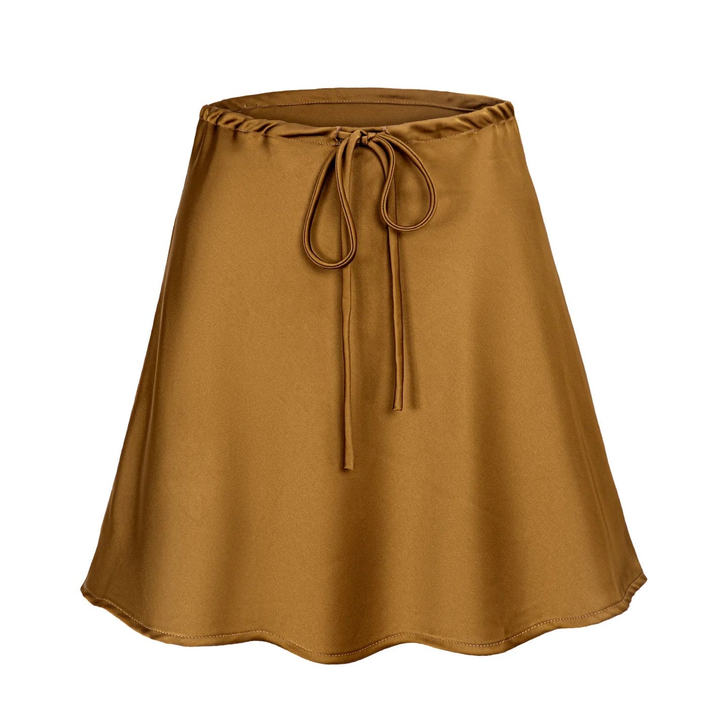 Satin Short Skirt for | High Waist Red Mini Skirt