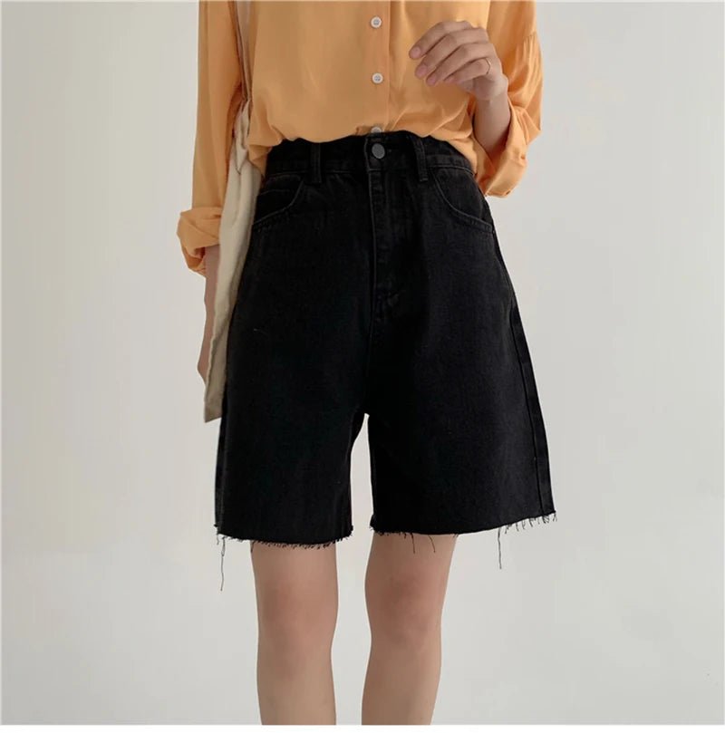 Denim Knee Shorts for