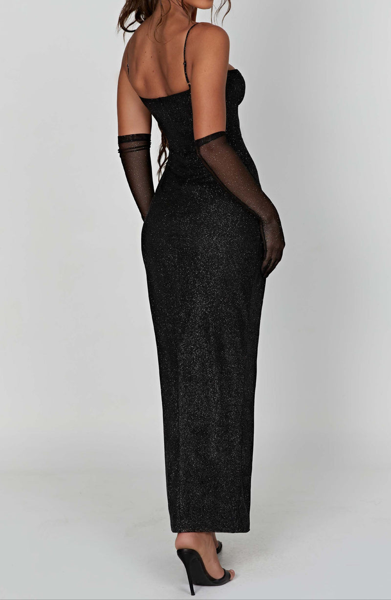Giorgia Maxi Dress - Black Sparkle