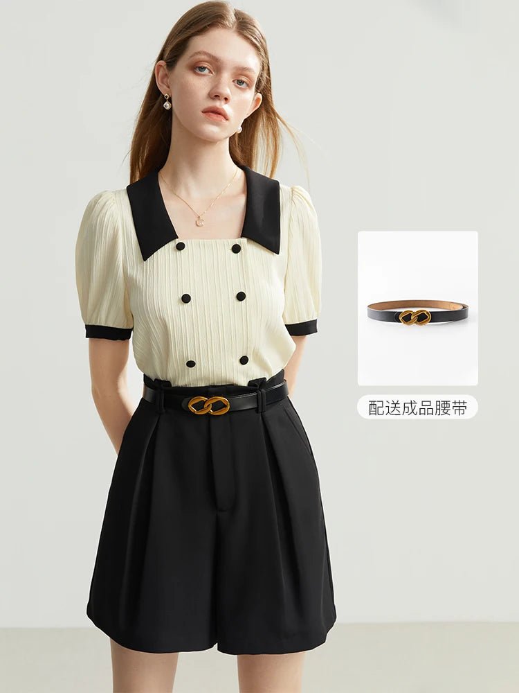 Vestes Novas White High Waist Shorts