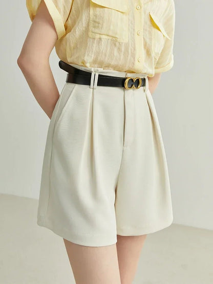 Vestes Novas White High Waist Shorts