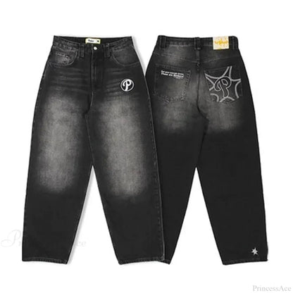 Gothic Cross Wings Stitched Pants