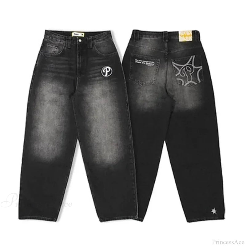 Gothic Cross Wings Stitched Pants