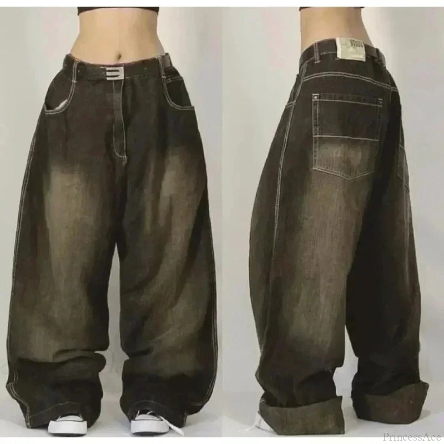 Gothic Cross Wings Stitched Pants