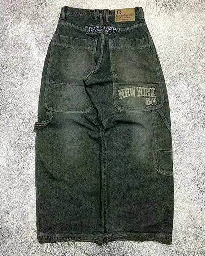 Gothic Cross Wings Stitched Pants