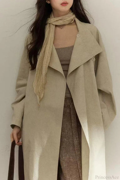 Purple Distressed Minimalist Overcoat