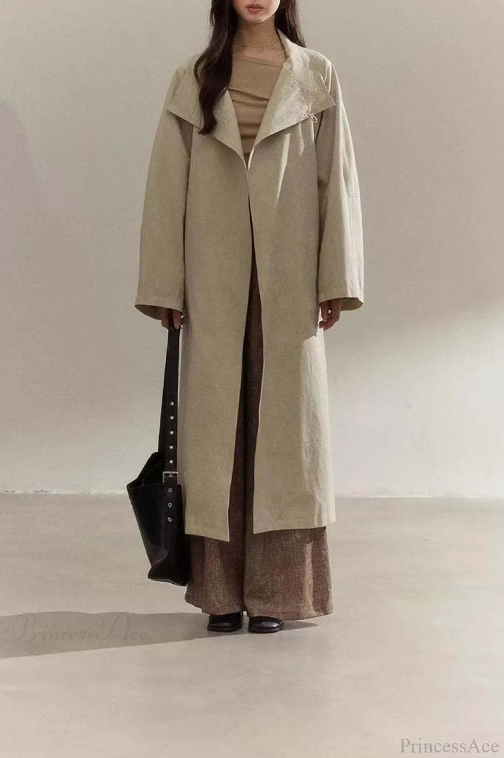 Purple Distressed Minimalist Overcoat