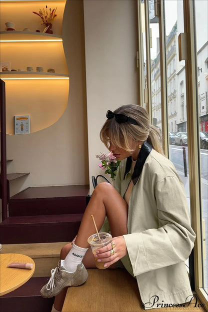 Shirt Style Trench Coat