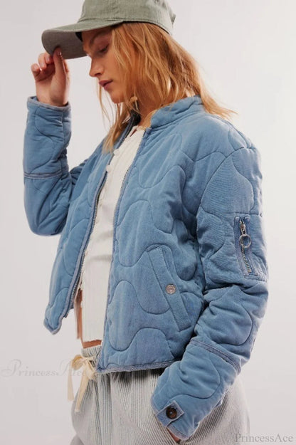 Urban Quilted Stand-collar Coat