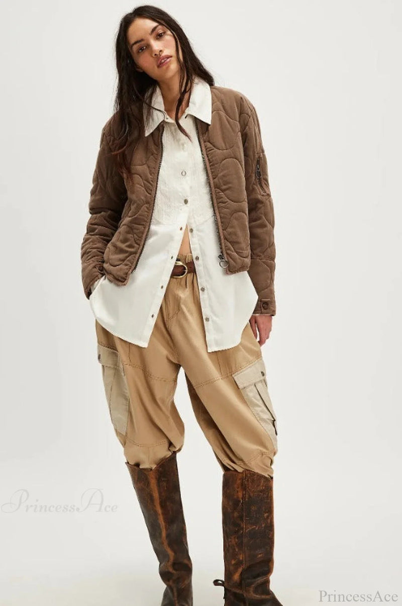 Urban Quilted Stand-collar Coat
