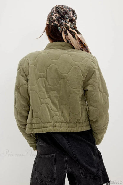 Urban Quilted Stand-collar Coat